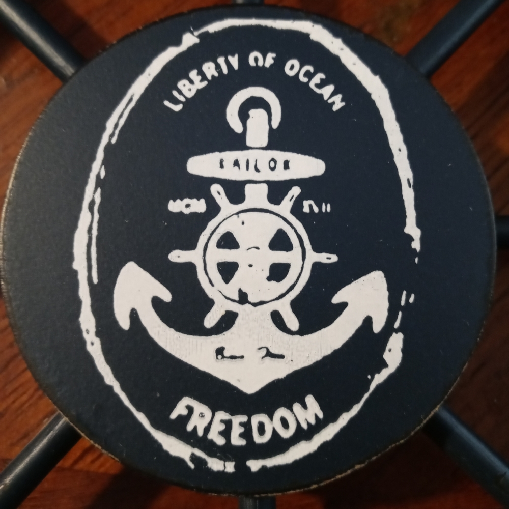 2 Blue Vintage Roped Anchor&Ship Helm 🚢Wheel,Nice Nautical Gift.🎁